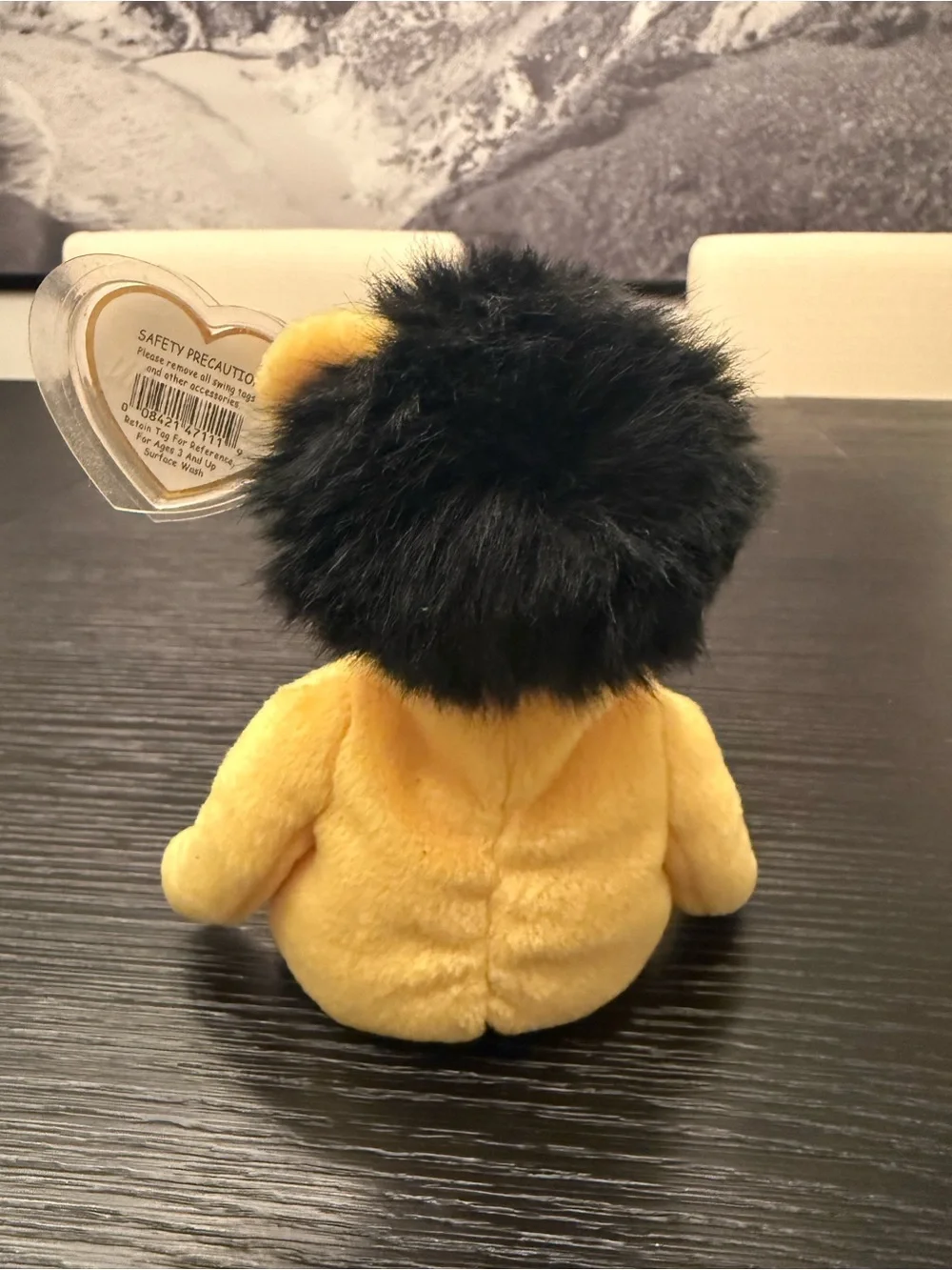 NWT Vintage Ty Beanie Baby Elvis Bear Solid Gold Beanie Bean Bag Plush